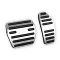 LEXLEY,with Kicks Logo 2PCS Anti-Slip Aluminum Brake Gas Pedal Pads,Auto No Drilling Accelerator Pedal Covers Only for Nissan 2018-2025 2026 Kicks-Sliver - color: SILVER