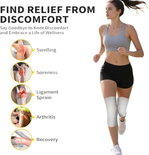 Bamboo Knee Sleeves for Women Knee Pain, One Pair Bamboo Knee Compression Sleeve (1 Pair- Gray, Medium) - size: Medium