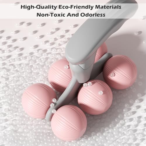 Lymphatic Drainage Massager, Promote Lymph Circulation & Enhance Metabolism, Body Massage Tools for Relieve Muscle Stiffness - size: 6 Ball -pink