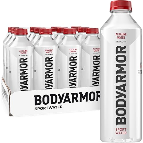 BODYARMOR SportWater Alkaline Water, High Alkaline Bottled Water, pH 9+, 1 Liter (12 Pack), Refreshing Electrolyte Water Pack, Wide Mouth Bottle - size: 33.8 Fl Oz (Pack of 12)