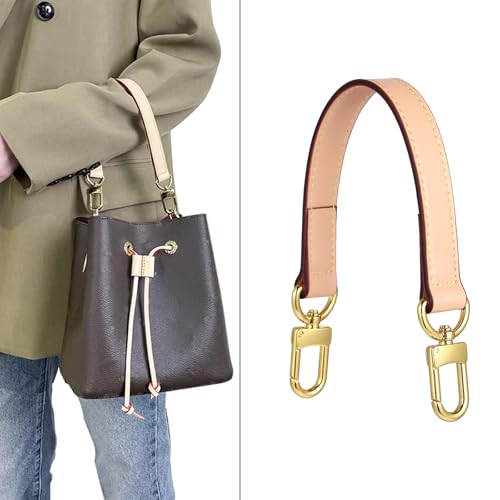 Genuine leather purse Handle compatible with Neonoe for Metis Noe BB NM Beaubourg Hobo - color: Beige-purse Handles