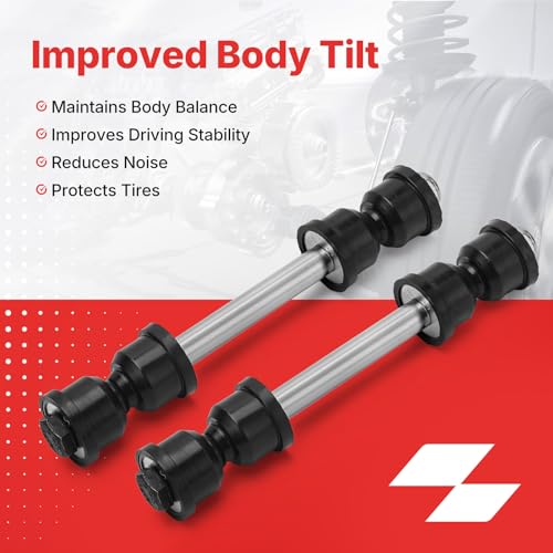 K700538 Front Stabilizer Sway Bar End Links for 2007-2016 Chevy Silverado 1500 Avalanche Tahoe Suburban/Cadillac Escalade/GMC Sierra Yukon K700432 - color: K700-432, size: Sway Bar Links