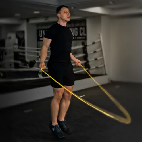 Honor Athletics | Pro Boxing Rope 3.0 | 5.3mm Jump Rope Indoor/Outdoor Adjustable For Boxing | Ultra-Durable, Non-Kinking TPU-PVC blend/Unbreakable Handles | Adjustable | Skipping Rope - color: White Handles / White Cord