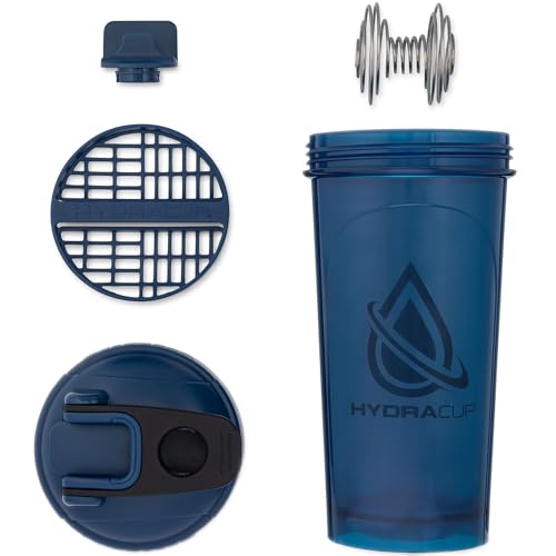 Hydra Cup ProFlow [2 Pack] 28 oz Shaker Bottles for Protein Shakes, Shaker Cups with Ball Blender Whisk, Shaker Bottle with Handle, Travel To Go, BPA Free (Red & Blue, 28oz) - color: Red & Blue