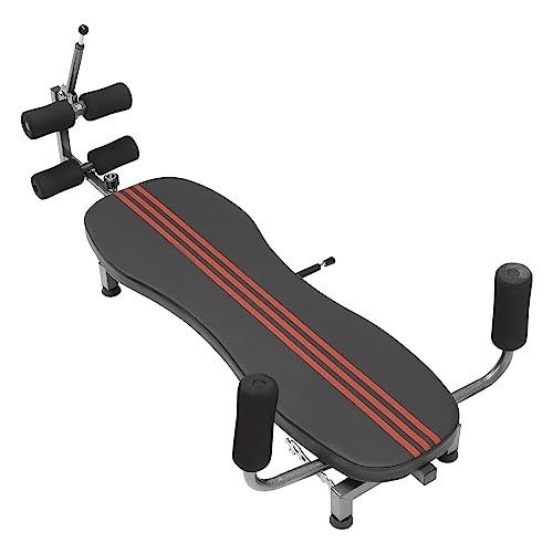 Back Stretch Machine, Back Ligament Stretch Decompression Bench Home Fitness Machine Massage, Horizontal Inversion Table for Lower Back Pain Relief, Stretches the Back, Ankle, Knee, and Hip, Black