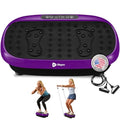 Lifepro HexaPlate Lite Vibration Plate Exercise Machine — Magnetic Acupoints, 99 Speeds & 10 Presets Vibration Platform Machine with Resistance Bands — Vibrating Plate for Lymphatic Drainage & Toning - color: Purple