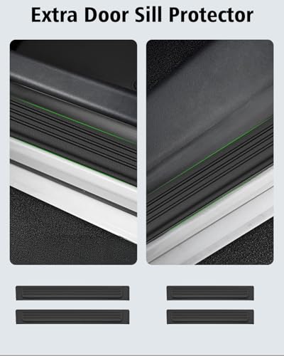 Floor Mats & Cargo Liner Custom for Kia Seltos 2021-2025 2026, Door Sill Protectors, All Weather TPE Anti-Slip 1st & 2nd Row & Trunk Mat for Seltos 2025 Accessories, Black (Upper Cargo Floor Liner) - size: For Kia Seltos 2021-2026
