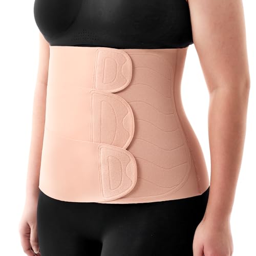 Momcozy Ergowrap Postpartum Belly Band for C-Section Recovery, Abdominal Binder with 3D Lifting & Ergonomic Back Support - color: Standard - Oyster Pink, size: Standard X-Large