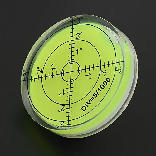 Generic 60mm Round Level Bubble, Crystal Clear ABS Acrylic Measuring Tool with Scale, for Camera Platform Balance Electronic Scale Horizontal Calibration
