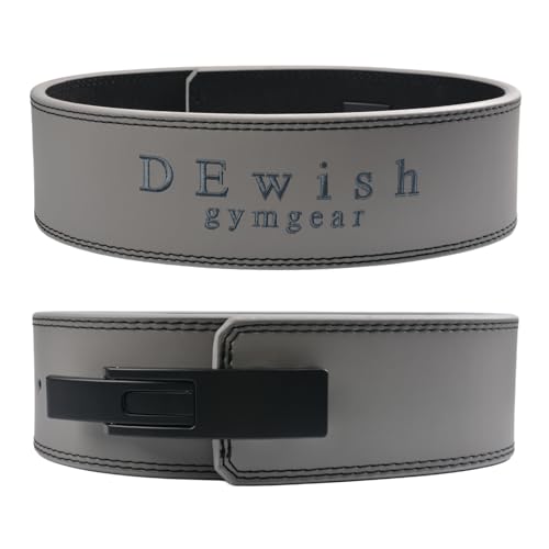 Weight Lifting Belt, 10mm Thick, 4-Inch Wide Heavy Duty Leather Lever Gym Belt, Ideal for Weightlifting, Squats, Deadlifts, Powerlifting, Cross Training and Weight Training - color: Dark Gray, size: L(40"-44")
