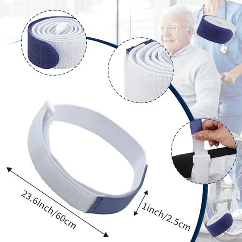 4 Packs Leg Bag Straps(Blue), Urine Drainage Bag Strap Catheter Leg Bag Straps with Soft Elastic Fabric Comfortable Silicone Grips for Men Women - color: Blue