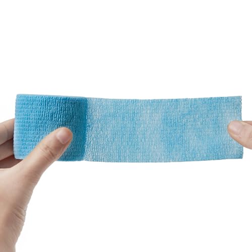 Sensi Wrap Grip Cover Sports Self Bandage Rolls 2-inch x 5-Yards 24pcs (Baby Blue) - color: Baby Blue