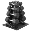 Fitvids Rubber Coated Hex Dumbbell Set with Storage Rack, 100/150/200/550 LB Hand Weight Set with Anti-Slip Grip for Home Gym - size: 100LBS Set