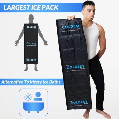 Coldest Extra Large Ice Pack for Back and Full Body - Cold Compress for Pain Relief, Ice Blanket for Sleeping or Ice Pad Physical Therapy - Folds Compact (53" x 13" - Full Body) - color: Full Body (53" X 13")