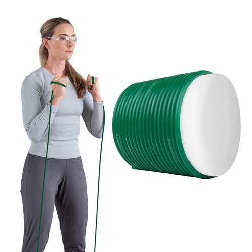 THERABAND Latex Resistance Tubing, Green, Heavy, Level 3, 25 ft Roll, Professional Grade for Upper and Lower Body Workouts, Cut-to-Length, Color-Coded Resistance Levels - color: Level 3 / Heavy - Green, size: 25 Foot
