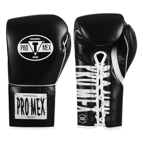 Title Boxing Pro Mex Professional Edge Lace Training/Sparring Boxing Gloves - color: Black, size: 18 oz