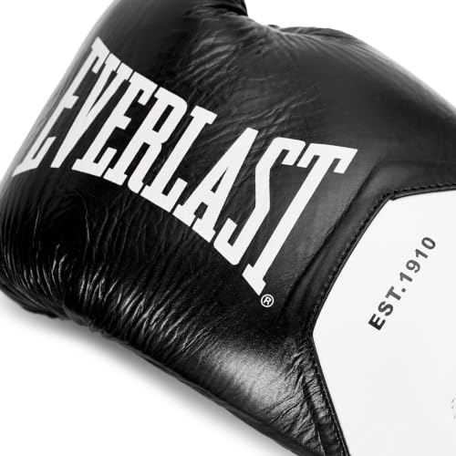 Everlast MX Elite Pro Fight Boxing Gloves | Handcrafted in Mexico - color: Black, size: 10oz