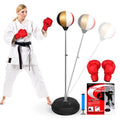 Fitness Reflex Bag, Speed Ball Stand Punching Bag with Gloves, Boxing Bag for Adults and Teens, 59IN Great MMA Training - color: Gold White Red Blacl
