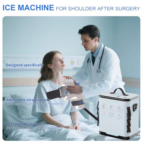 ICYTHRP Programmable Timer Cold Therapy Machine for Shoulder w/Quiet Pump | FSA Eligible HSA, Portable Ice Machine for Shoulder After Surgery, Shoulder Replacement Recovery System with Shoulder Pad