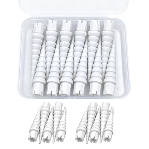 White 12PCS Stripped Screw Hole Repair Anchor, Door Hinge Screw Hole Filler, Multi Use Wall Anchors, Fits Wood Screws Sizes #2 to #16 - color: White