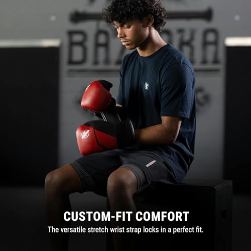 Hayabusa E1 Boxing Gloves for Kids, Youth and Teens - color: Red/Black, size: 6oz