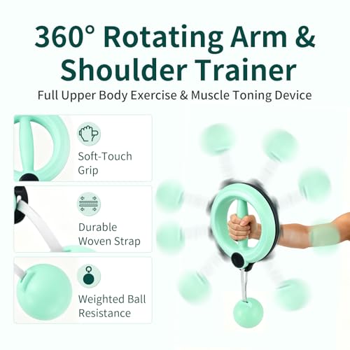 OurStarry Arm Workout Hoop for Women and Men, 360 Degree Hand Crank Forearm Trainer, Shoulder and Chest Exerciser for Wrist and Upper Body Training