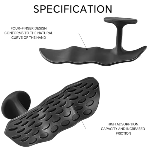 Anti-Slip Workout Grips - Widened and Thickened Rubber Hand Protector Ryptfit Grips for Weightlifting, Pull-ups, Gym for Men and Women, Silicone Gym Grip Pads, Soft, Pal - color: Black