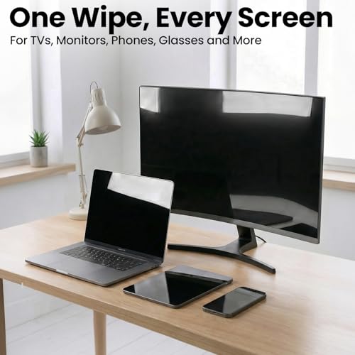 EVEO Electronic Wipes Screen Cleaner - Screen Wipes TV Screen Cleaner Wipes, Computer Screen Wipes, Laptop Screen Cleaner, ipad & Monitor Cleaner, Screen Cleaning Wipes