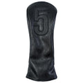 Golf Club Covers – Blackout Leather Driver Headcover, Fairway Wood, 3 Wood, Hybrid, Fits Mallet Blade Putter Head Covers Alignment Stick Cover - size: 5 WOOD