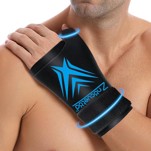 Wrist Ice Pack Wrap for Pain Relief Reusable Wrist Brace Cold Gel Gloves Hand Thumb Ice Packs for Injuries Surgery Recovery Hot Cold Compress Therapy for Carpal Tunnel Tendonitis Swelling Arthritis - style: Wrist-Black