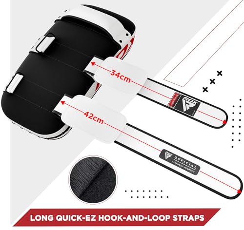 RDX Muay Thai Pad for Training, Curved Kickboxing Kicking Strike Shield, Coaching Kick Boxing, MMA, Martial Arts, Karate, Taekwondo, Punching, Foot, Knee and Elbow Target - color: White