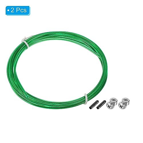 PATIKIL Speed Jump Rope Replacement Cable, Professional Skipping Rope Steel Wire Replace for High Speed Jump Ropes - color: Green