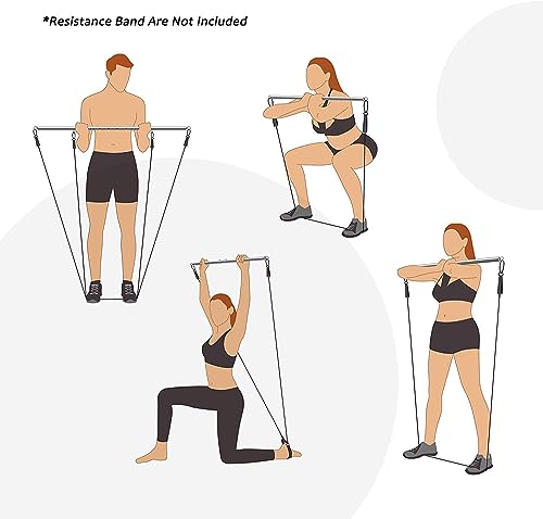 EXREIZST Black Expandable Spreader Bar Glutes and Leg Fitness Gear, Home Indoor Gyms, Pilates Kit, Home Yoga Gym Kit
