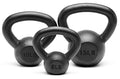 Powder Coated Solid Cast Iron Kettlebell Weights Set 5lb to 45lb Various Combination - color: B-Black(5+10+15)lb