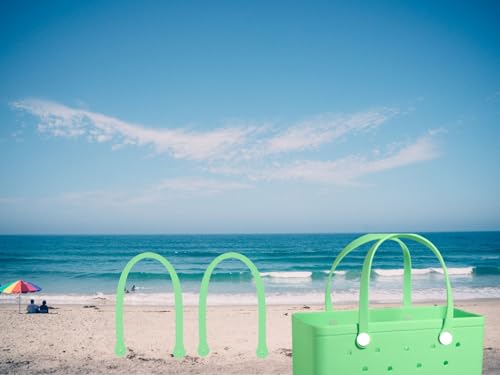 Replacement Straps for S/M Rubber Beach Bag, Replacement Handles with 4 Snaps, EVA Bag Strap Replacement - color: Mint Green