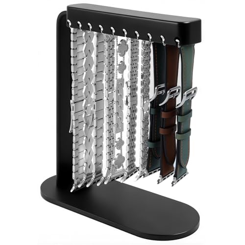 Watch Band Holder Organizer for Apple Watch,Iron Body & Silicone Groove,Smart Strap Silicon Watch Band Rack Display for Apple
