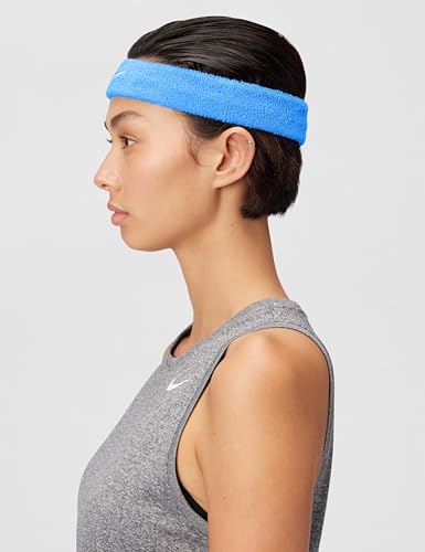Nike Unisex Adult Swoosh Classic Headband - color: University blue/white