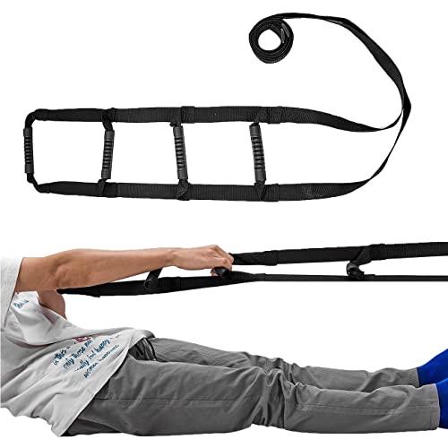 Pull Up Bed Ladder Assist,Assist Device with Handle Grips,Adjustable Length Bed Lift, Sit Up Helper Bed Assistance, Mobility Aid or Elderly, Senior, Injury Recovery Patient, Pregnant - color: Black 4 Hand Grips