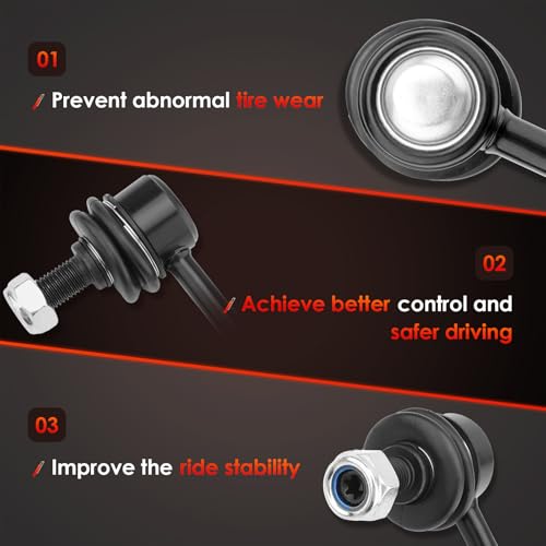 Front Sway Bar Links 2pcs Fit For 2007-2021 Infiniti QX60 JX35 Quest Rogue | Also Fits 2007-2021 Altima Maxima Murano Pathfinder, Replaces#: K750094, K750095, Stabilizer End Link Suspension kit