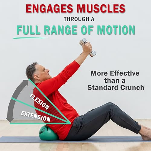 The Original 9" Pilates Core Fitness Small Exercise Ball | Workout Equipment for Abs, Core, Back, and Physical Therapy, Easy to Carry and Store - color: Black