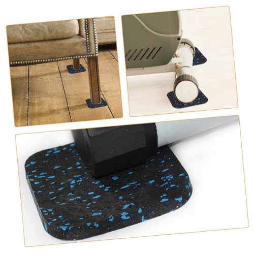 Alipis 8pcs Anti-Vibration Rubber Mats Treadmill Exercise Equipment Mat Shock Absorbing Floor Padding for Home Gym Workout Noise Reduction Fitness Flooring