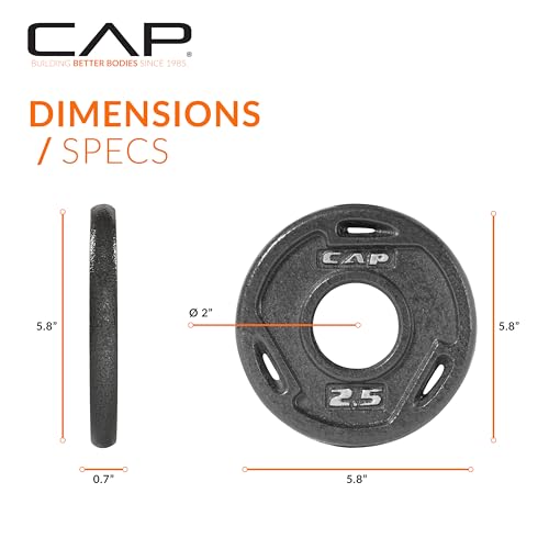 CAP Barbell 2-Inch Olympic Weight Plate | Multiple Options - size: 2.5 lb - Set of 6, style: Elite