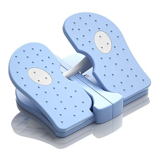 Kavolet Compact Foot Stepper Machine, Quiet Folding Leg Workout Trainer, Anti Slip Mini Stepper Trainer, Reinforced Nylon Material, Lightweight Office Home Exercise Equipment, Convex - color: Light Blue