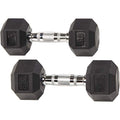 Fitvids Rubber Coated Hex Dumbbell Set with Storage Rack, 100/150/200/550 LB Hand Weight Set with Anti-Slip Grip for Home Gym - size: Dumbbell: 15LBS Pair