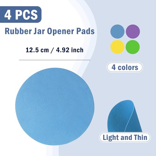 Aixoom Rubber Jar Opener Pads Set of 4, Non-Slip Gripper Pads for Jars | For Seniors & Weak Hands, Heat-Resistant Trivet, Kitchen Coaster & Jar Lid Grip for Jars and Bottles (Circle) - size: Circle, Dark color