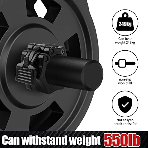 GreenBean 2PCS Olympic Adapter Sleeve 11.8" with Olympic Barbell Clamps 2", Converts 1" Standard Weight Plate Posts to 2" Olympic Weight Plate Posts, Removable end Cap