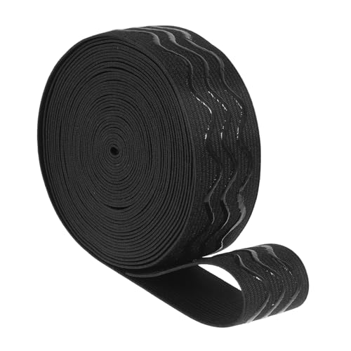 TEHAUX Black Grip Tape Elastic for Stairs Nonslip Sewing Elastic Band Wide Grip Tape for Clothing Bands Strap for DIY Garment