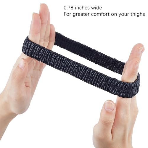 NICENEEDED Rave Leg Wrap, Black Party Prom Garter Leg Straps, Non-Slip Elastic Thigh Garter, Music Festivals Coachella Outfits for Women