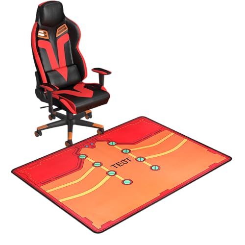 Chair Mat for Hardwood Floor-Gaming Chair Mat-Evangelion Asuka Langley Plugsuit Inspired Design, Anti-Slip, Easy Clean & Machine Washable (35"×47") - color: Asuka Langley Plugsuit