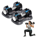 LifePro Adjustable Dumbbells Set – Quick-Adjust Space-Saving Weights with Anti-Slip Handle for Home Gym Strength Training - color: 11.3 KG